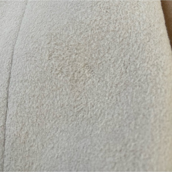 Cashmere belted tie only long bone ecru old Hollywood glam formal scandal coat - Picture 11 of 15